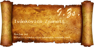 Ivánkovics Zsanett névjegykártya